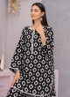 iShopping - Ahlam Monochrome Mosaic Printed Linen kurta Set 2-piece
