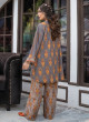 iShopping - Ahlam Mosaic Grey Printed Lawn Kurta Set 2-piece