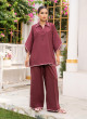 iShopping - Ahlam Mulberry Merlot Cotton Set 2-piece