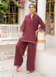 iShopping - Ahlam Mulberry Merlot Cotton Set 2-piece