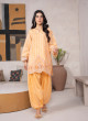 iShopping - Ahlam Mustard Embroidered Jacquard 2 Piece Suit