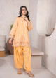 iShopping - Ahlam Mustard Embroidered Jacquard 2 Piece Suit