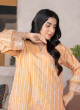 iShopping - Ahlam Mustard Embroidered Jacquard 2 Piece Suit