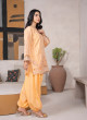 iShopping - Ahlam Mustard Embroidered Jacquard 2 Piece Suit