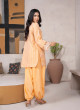 iShopping - Ahlam Mustard Embroidered Jacquard 2 Piece Suit