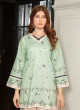 iShopping - Ahlam Olive Green & Beige Contrast Printed Lawn Kurta 1-piece