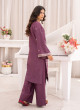 iShopping - Ahlam Orch Plum Embroidered lawn Suit 2-piece