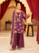 iShopping - Ahlam Orchid Zardozi Embroidered Printed Silk Suit 3-piece