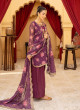 iShopping - Ahlam Orchid Zardozi Embroidered Printed Silk Suit 3-piece