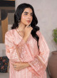 iShopping - Ahlam Peach Glow Embroidered Jacquard Banarsi 2 Piece Suit