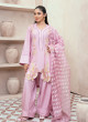iShopping - Ahlam Peachy Petals Embroidery Raw Silk Kurta 3-piece