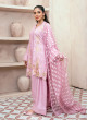 iShopping - Ahlam Peachy Petals Embroidery Raw Silk Kurta 3-piece