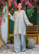 iShopping - Ahlam Pearls Grey Jackard Suit 2-Piece