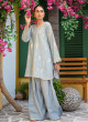 iShopping - Ahlam Pearls Grey Jackard Suit 2-Piece
