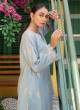 iShopping - Ahlam Pearls Grey Jackard Suit 2-Piece