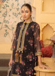 iShopping - Ahlam Rozari Embroidered Printed Silk Suit 3-piece