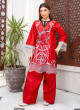 iShopping - Ahlam Scarlet Valvet Cotton Suit 2-Piece