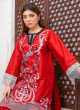 iShopping - Ahlam Scarlet Valvet Cotton Suit 2-Piece