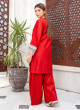 iShopping - Ahlam Scarlet Valvet Cotton Suit 2-Piece