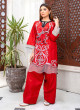 iShopping - Ahlam Scarlet Valvet Cotton Suit 2-Piece