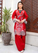 iShopping - Ahlam Scarlet Valvet Cotton Suit 2-Piece