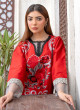 iShopping - Ahlam Scarlet Valvet Cotton Suit 2-Piece