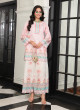 iShopping - Ahlam Soft Baby Pink Elegant Printed Lawn Co-ord Set 2-piece