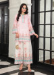iShopping - Ahlam Soft Baby Pink Elegant Printed Lawn Co-ord Set 2-piece