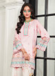 iShopping - Ahlam Soft Baby Pink Elegant Printed Lawn Co-ord Set 2-piece