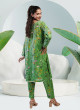 iShopping - Ahlam Soft Cambric Stitched Pastel Green CO-ORD Set