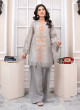 iShopping - Ahlam Steel Sunset Jackard Embroidery Suit 2-Piece