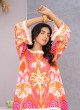 iShopping - Ahlam Sunset Tapestry Printed Linen kurta Set 2-piece
