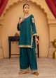 iShopping - Ahlam Teal Drape Embroidered Bana Dora Pret 2-piece