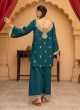iShopping - Ahlam Teal Drape Embroidered Bana Dora Pret 2-piece