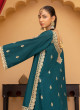 iShopping - Ahlam Teal Drape Embroidered Bana Dora Pret 2-piece
