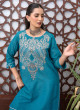iShopping - Ahlam Teal Sapphire Cotton Suit 2-Piece