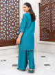 iShopping - Ahlam Teal Sapphire Cotton Suit 2-Piece