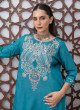iShopping - Ahlam Teal Sapphire Cotton Suit 2-Piece