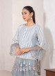iShopping - Ahlam Vintage Slate Jacquard Embroidered Printed 2 Piece Suit