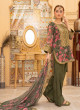 iShopping - Ahlam Zeyora Embroidered Printed Silk Suit 3-piece
