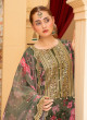 iShopping - Ahlam Zeyora Embroidered Printed Silk Suit 3-piece