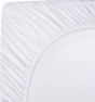 iShopping - Rainbow Linen Jersey Fitted Bed Sheet King Size White (RHP225)