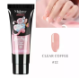 iShopping - 5pcs/Set Poly Gel Nail Polish Kit For Nail Extensions  - Clear Coffee