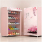 iShopping - Easy Shop 5 Layer Rexzin Shoe Rack Pink