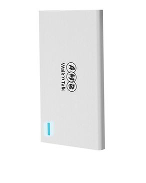 iShopping - Amb A200 Walk'N Talk Power Bank - 7000 MAH - White with Blue Strip