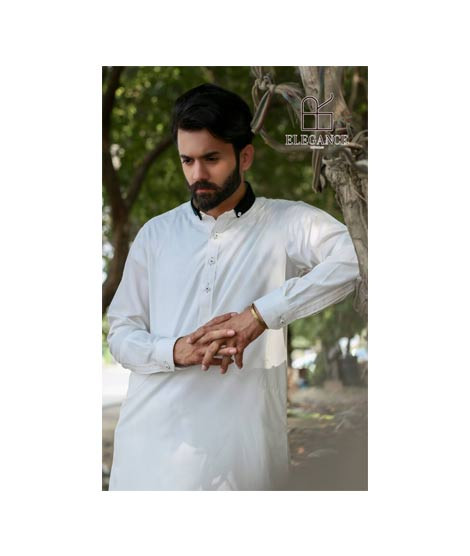 iShopping - Elegance Republic Cotton Kameez Shalwar Goose White (1029)