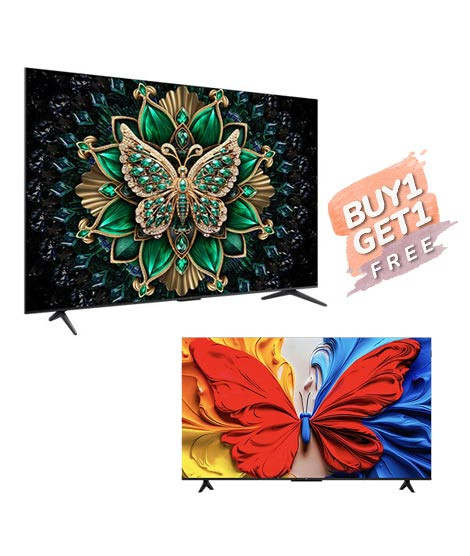 iShopping - TCL 98-Inch QD-Mini LED TV C6K with Free 32-Inch QLED Smart TV (32S51K) - Only for Karachi