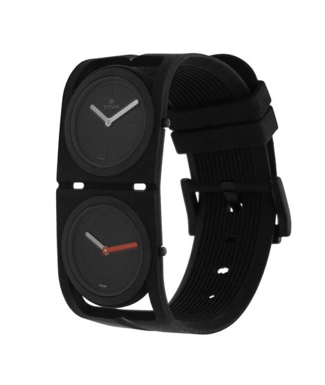 iShopping - Titan Edge Analog Men's Sports Watch - Black (1653NP01)