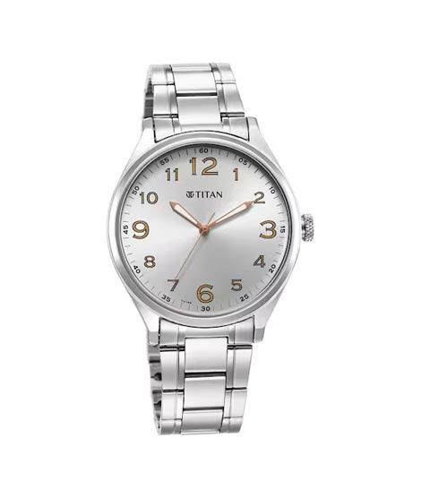 iShopping - Titan Urban Collection Analog Men's Watch - Silver (1802SM08)