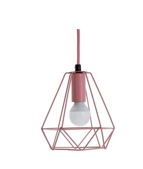 iShopping - Premier Home Beli Metal Wire Pendant Light - Pink (2502157)